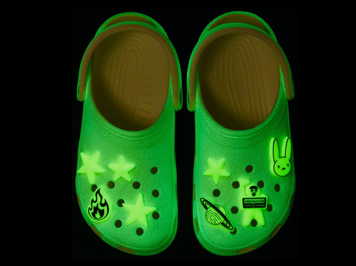 Bad Bunny launches glow-in-the-dark Crocs sandals