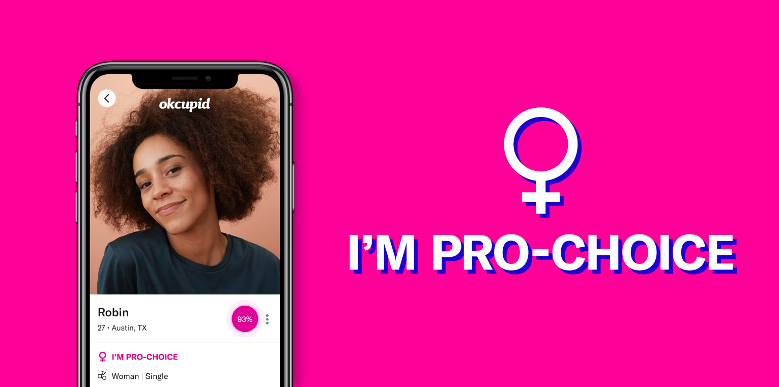 Dating app OkCupid lets users filter matches based on their support for abortion rights