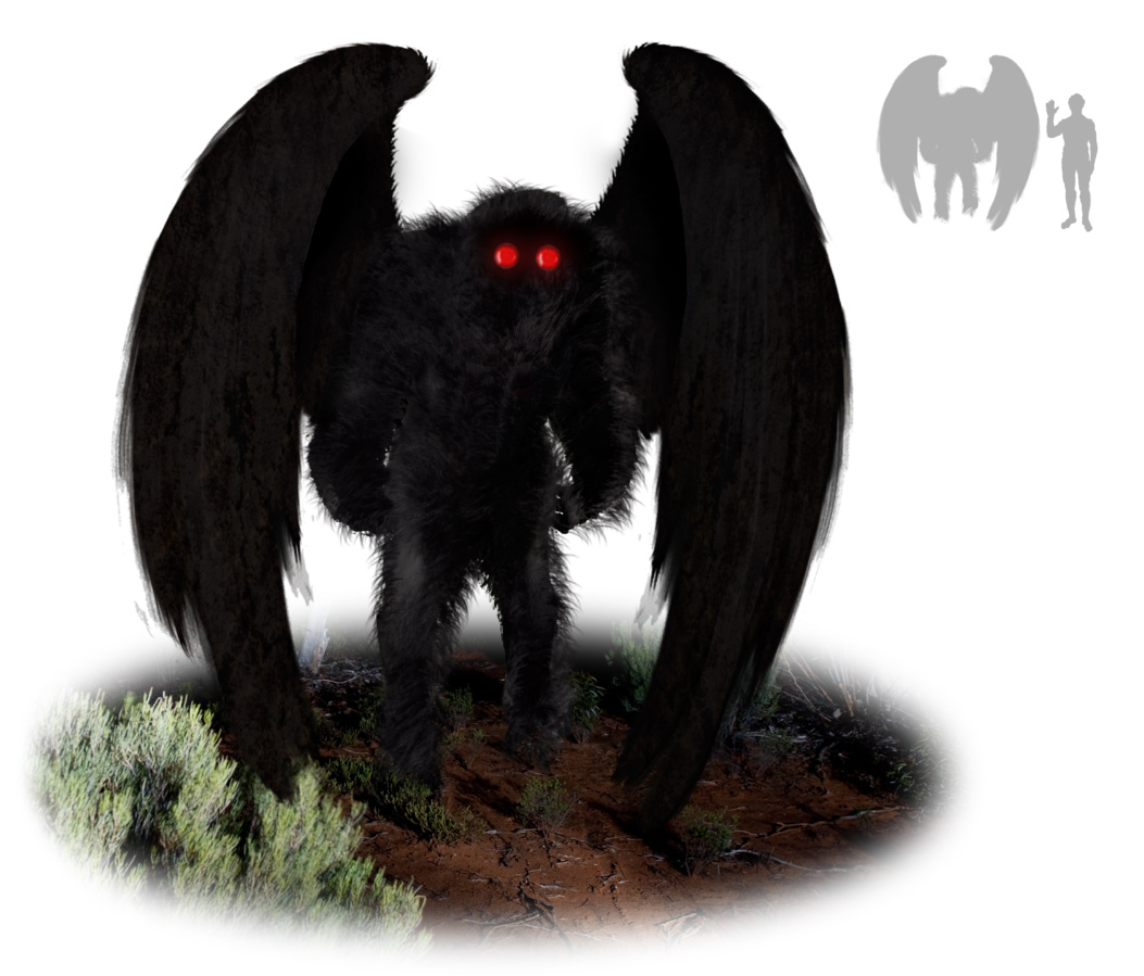 Mothman, the red-eyed creature reported in W.Va / Image courtesy of Wikipedia