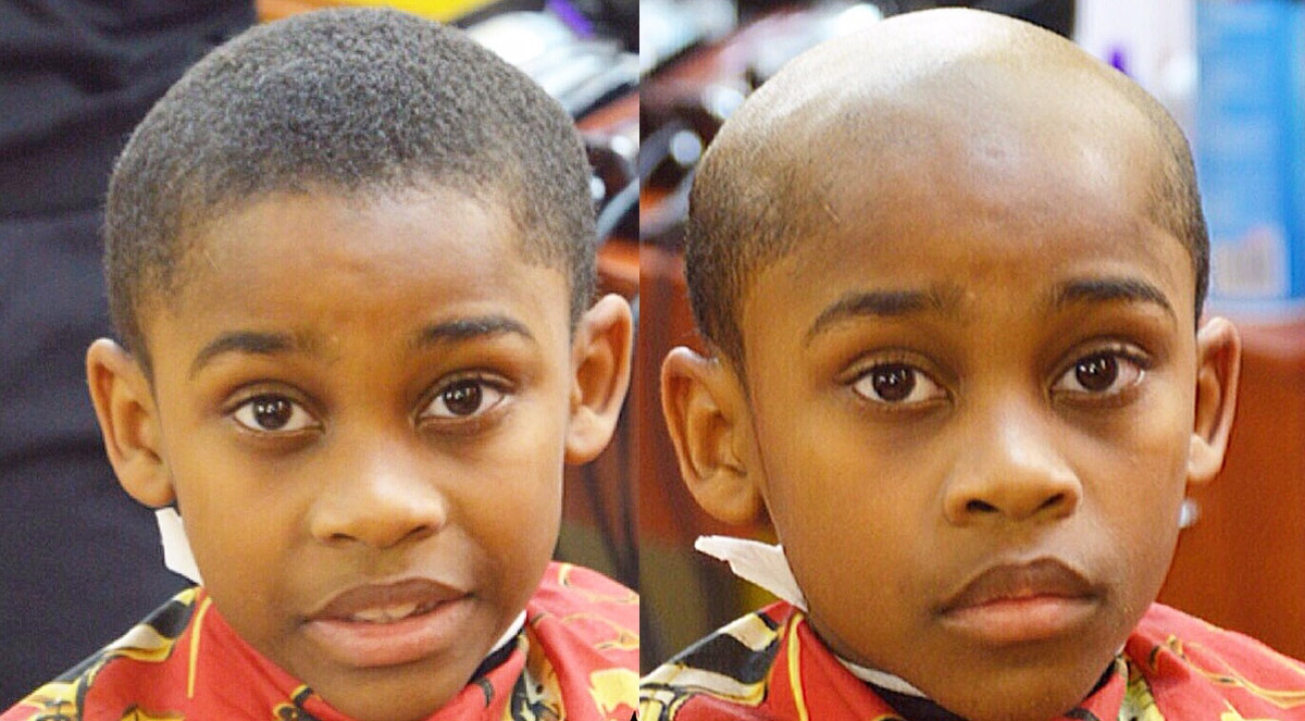 This barber is giving 'old man' haircuts to punish naughty kids - SCREENSHOT