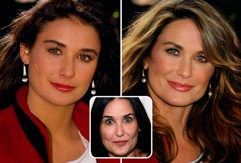 20 celebrities and what they would look like without plastic surgery, with the help of AI