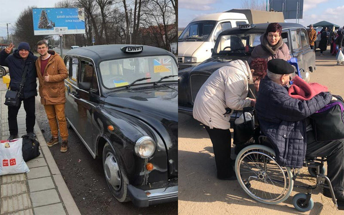 Brave man evacuates over 80 Ukrainian civilians using a London black cab