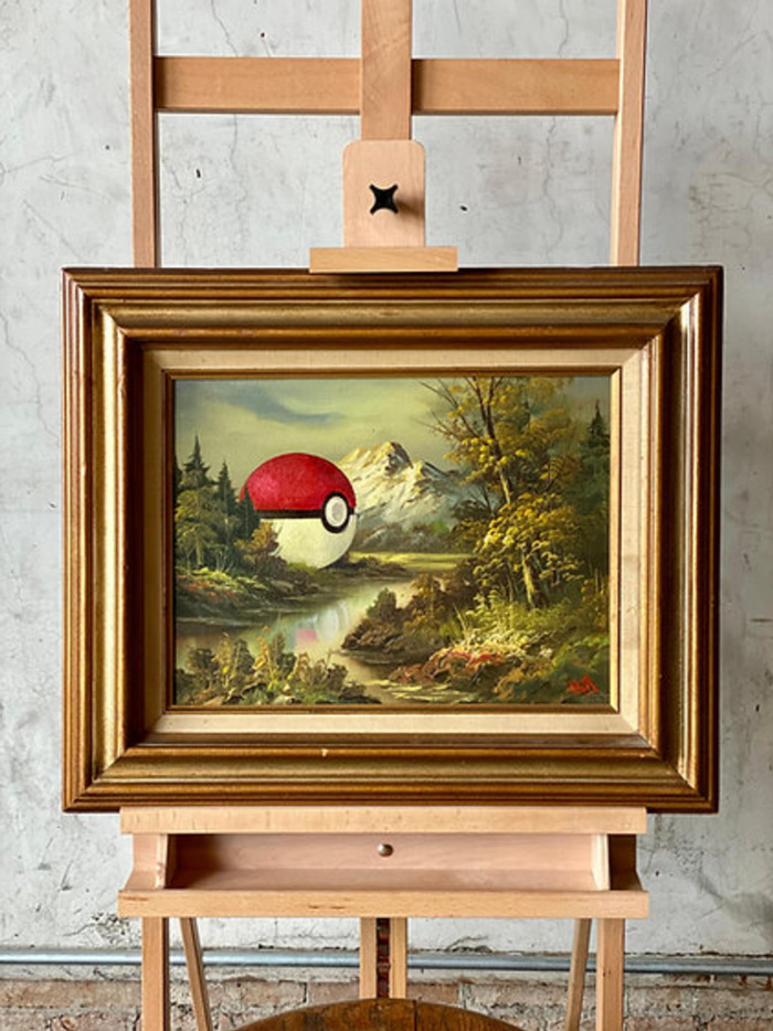 This artist transforms boring thrift store paintings into amazing pop culture parodies