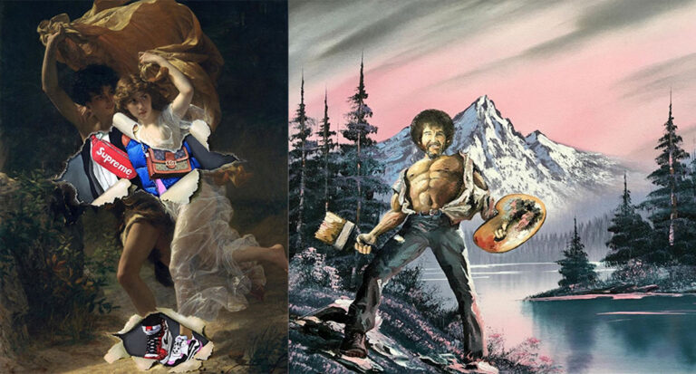 This artist transforms boring thrift store paintings into amazing pop culture parodies