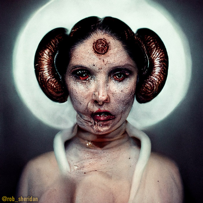 Artist uses AI to reimagine ‘Star Wars’ characters as creepy monsters