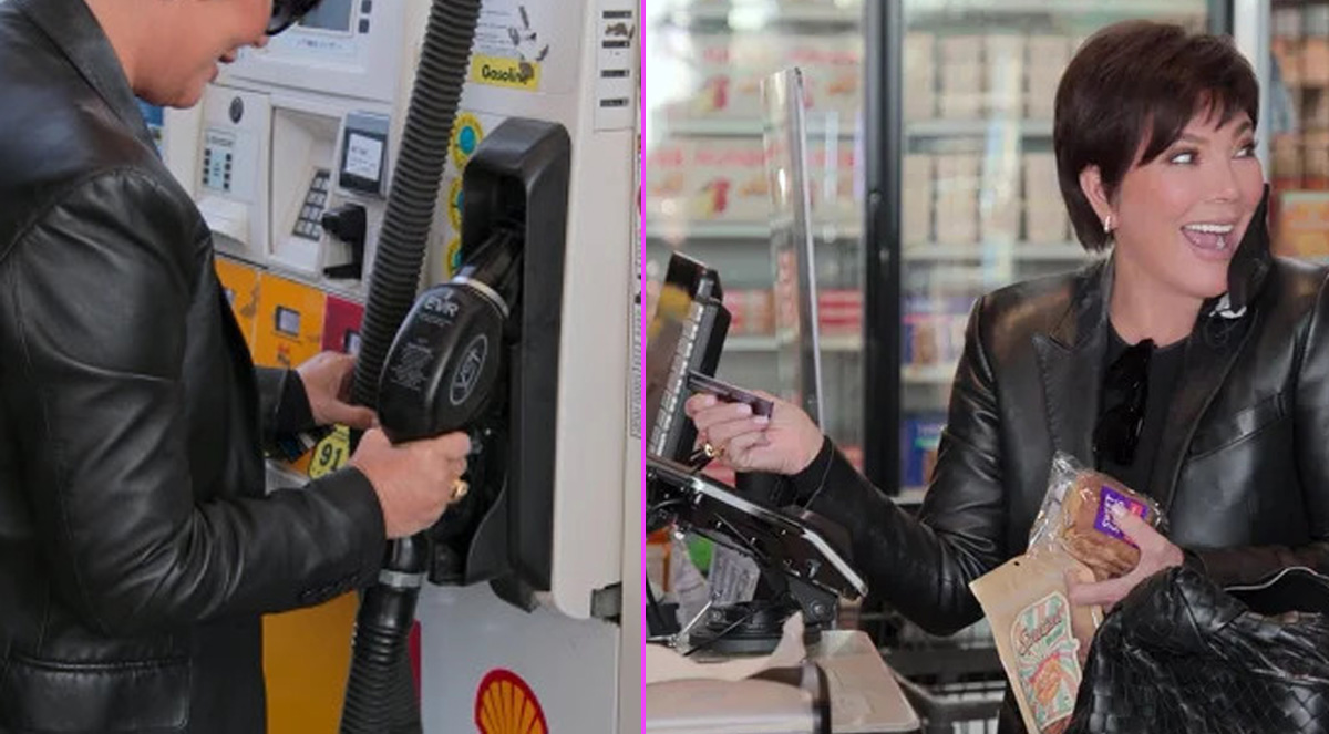 Kris Jenner struggles to work a card machine and pump gas while doing ‘normal things’ with Kylie