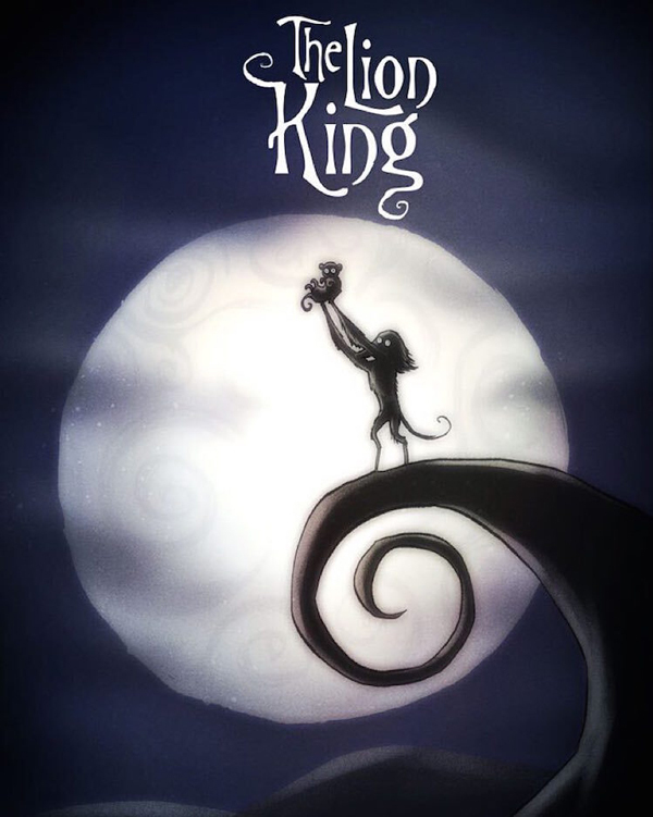 Artist recreates Disney characters in Tim Burton’s style and the results are delightfully spooky