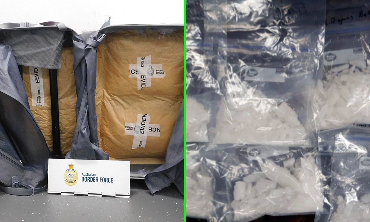 German pensioners caught smuggling 22 pounds of crystal meth into Australia