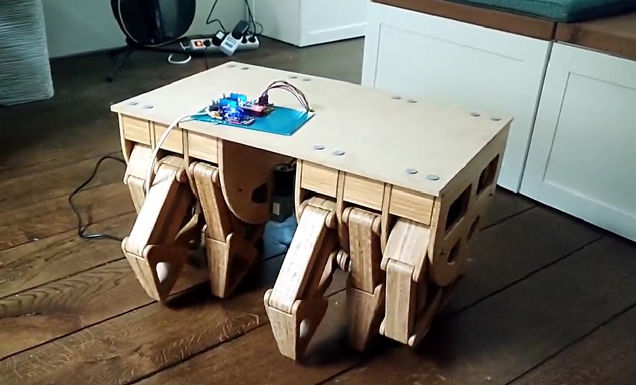 ‘Stuff of nightmares’: Man builds table that can walk with 12 legs