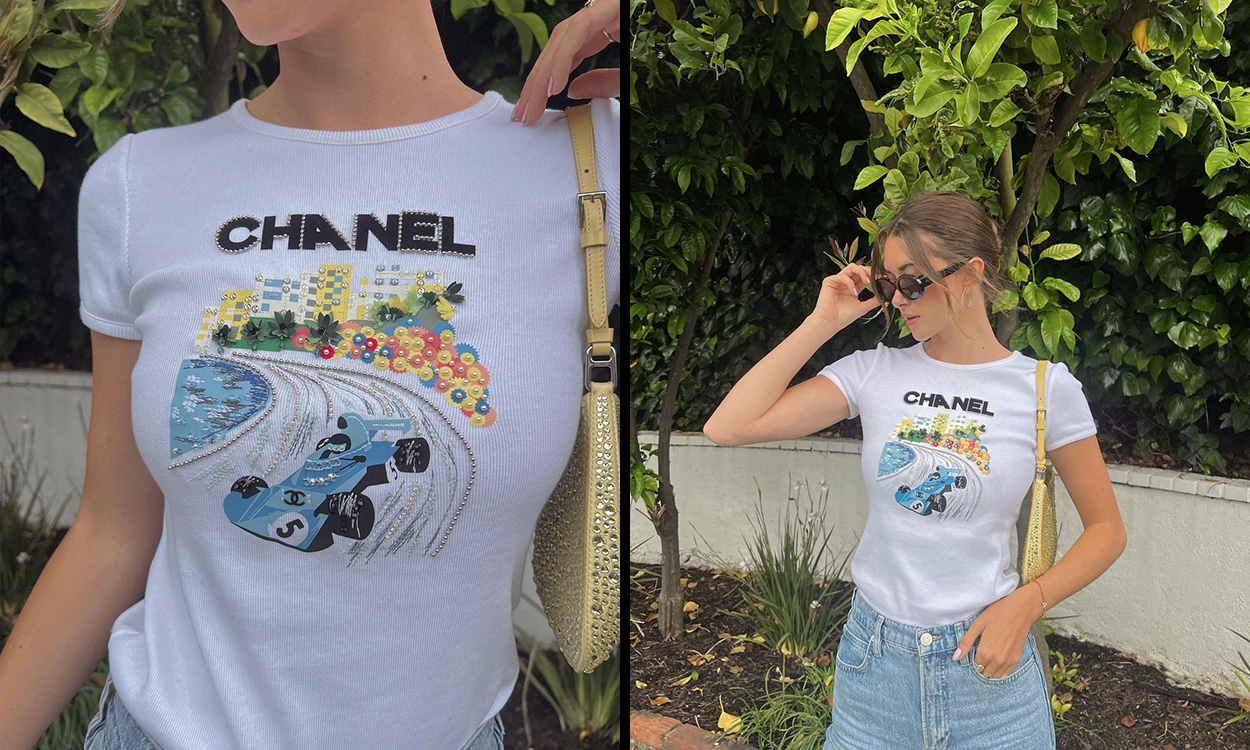 Chanel’s overpriced viral T-shirt has given birth to the TikTok Formula 1 girlies