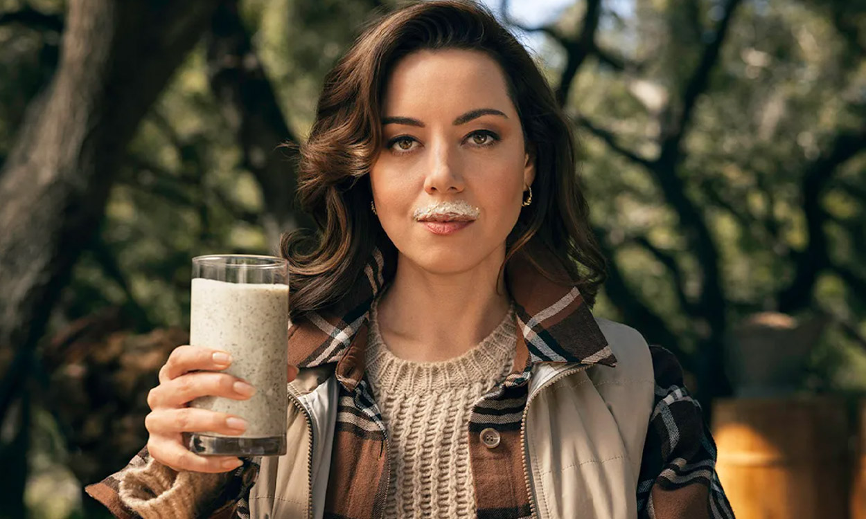 Aubrey Plaza’s viral Wood Milk ad accused of violating US...