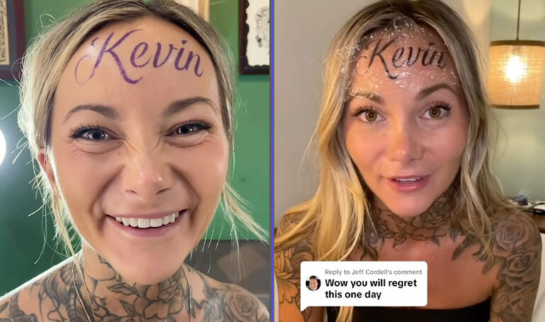 Influencer claims if you don’t tattoo your boyfriend’s name on your forehead, you don’t love him