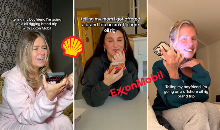 Influencers are pranking their loved ones by claiming ExxonMobil has invited them on an oil rig brand trip