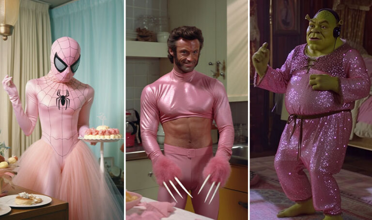 AI reimagines 10 of your favourite movie characters as pink Barbie-like icons