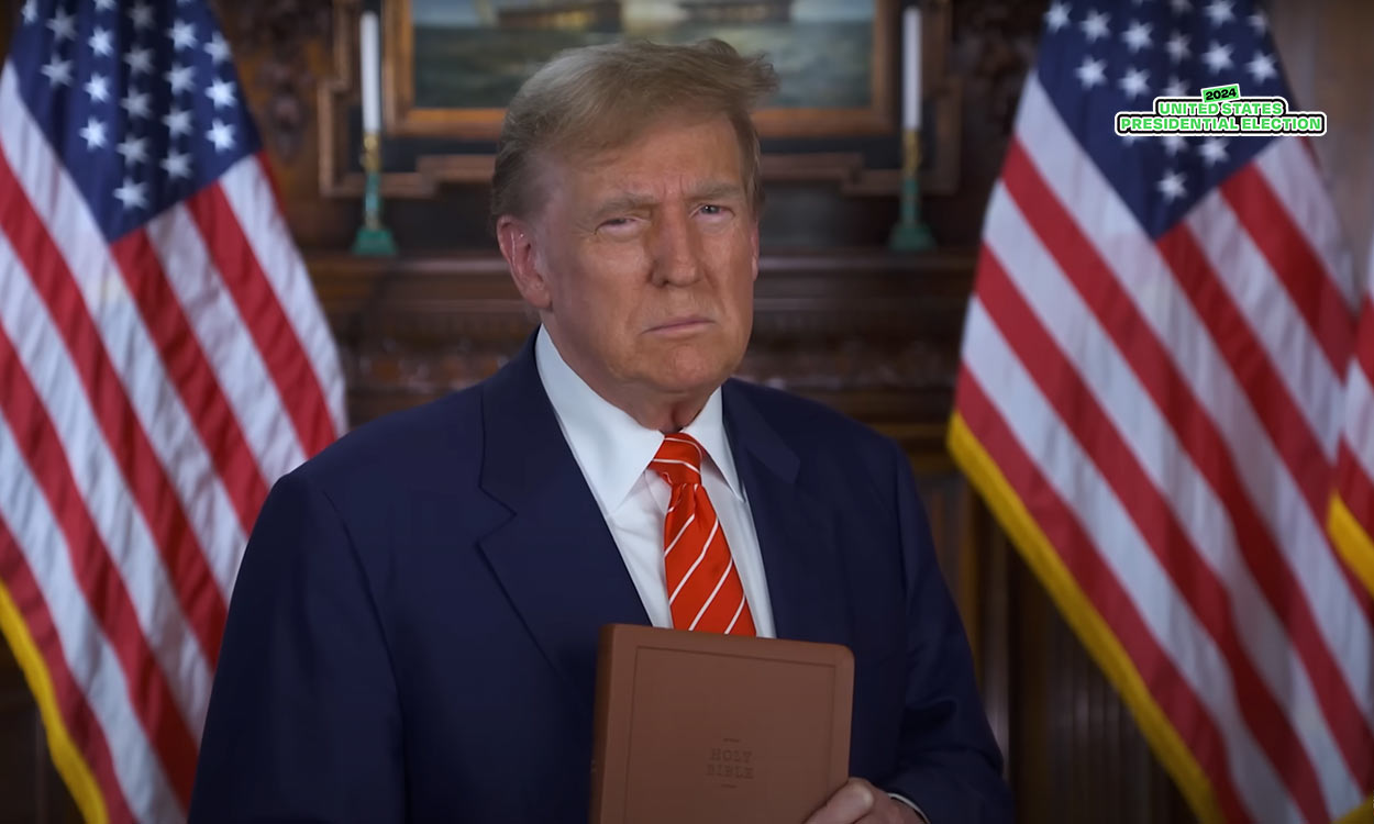 Trump launches Bible as election newcomer Literally Anybody Else enters the presidential race