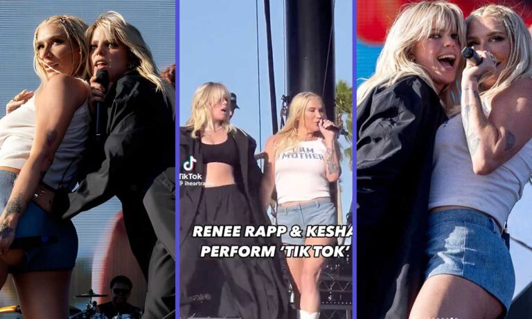 Kesha calls out P Diddy during surprise performance with Reneé Rapp at Coachella