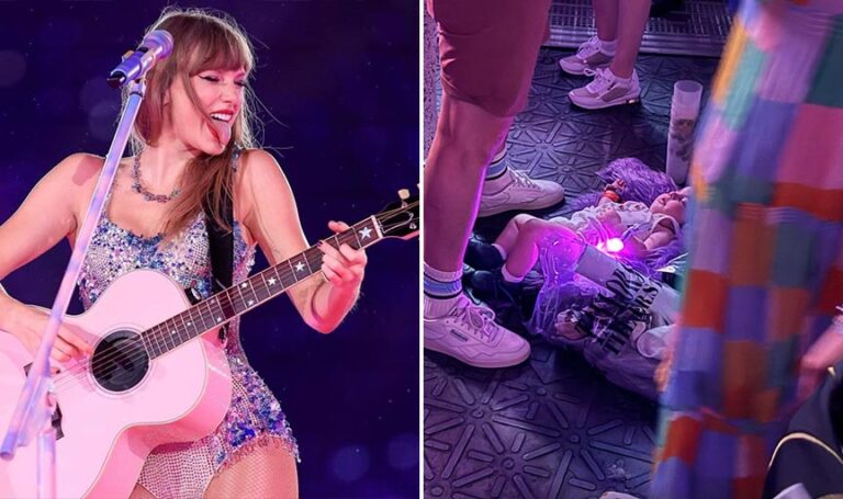 Taylor Swift fans clash over photo of baby left unattended on floor at Paris Eras Tour concert