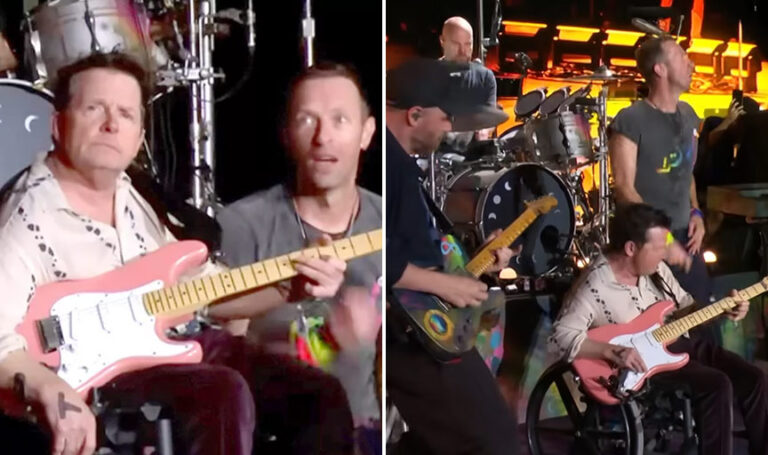 Watch Coldplay bring out Michael J. Fox in emotional moment at Glastonbury festival