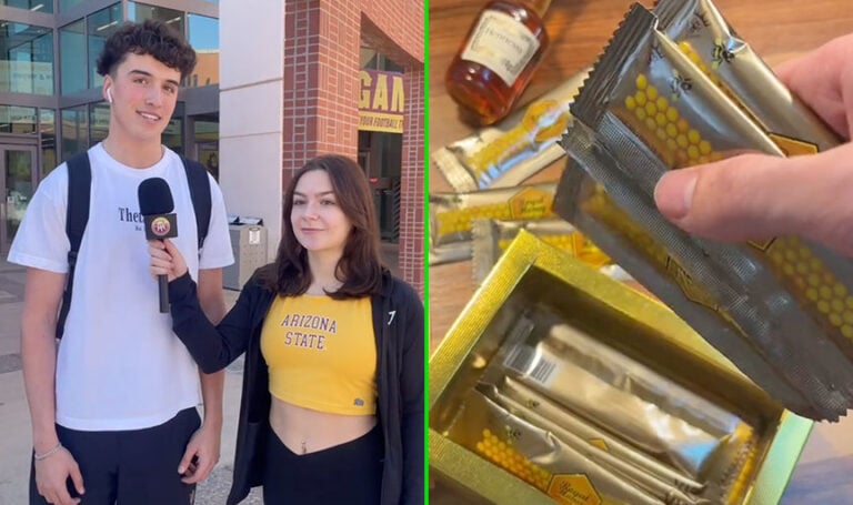 Health experts urge male college students to stay away from honey packets that enhance sexual performance